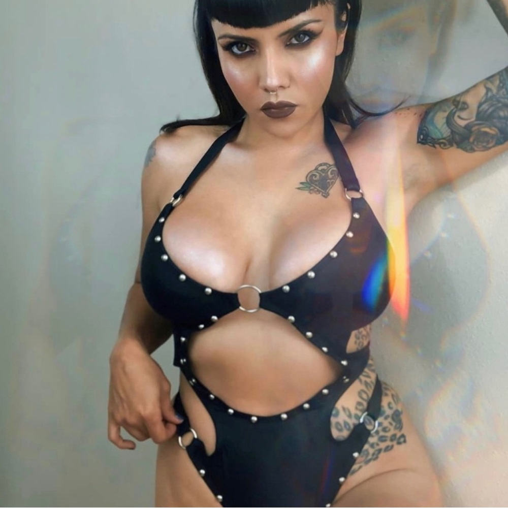 Killstar Black One Piece Bathing Suit Size Small